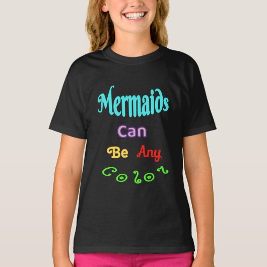 Mermaids kunnen om het even welk kleurenT-shirt zi T-shirt (Voorkant)