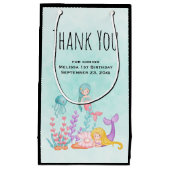 Mermaids & kwallen onder het Zee Dank u wel Klein Cadeauzakje (Voorkant)