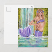 Mermaids lagoon waterfall art van Renee Lavoie Briefkaart (Voorkant / Achterkant)