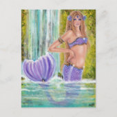Mermaids lagoon waterfall art van Renee Lavoie Briefkaart (Voorkant)