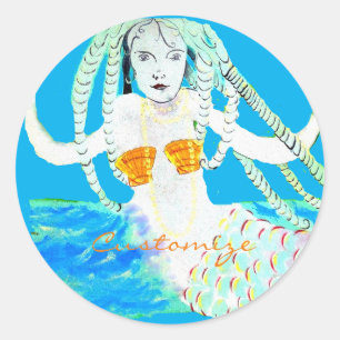 Mermaids met Dreadlocks Thunder_Cove Ronde Sticker