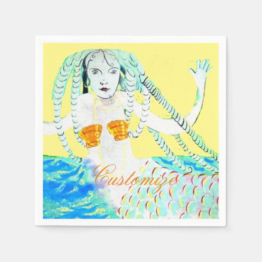 Mermaids met Dreadlocks Thunder_Cove Servet (Voorkant)