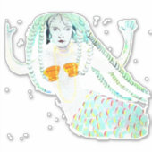 Mermaids met Dreadlocks Thunder_Cove Sticker (Voorkant)
