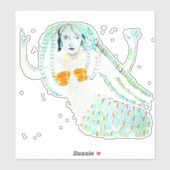 Mermaids met Dreadlocks Thunder_Cove Sticker (Vel)