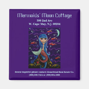 Mermaid's Moon Cottage Visitekaartje Magneet