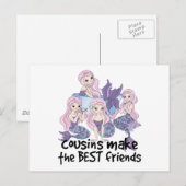 mermaids - neefjes maken de beste vrienden briefkaart (Voorkant / Achterkant)