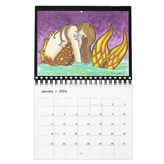 Mermaids of 2011 fantasy illustration art agenda kalender (Jan 2026)