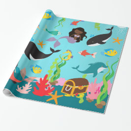 Mermaids of Color & Zee Life (Med./Lg. Afbeelding) Cadeaupapier