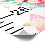 Mermaids onder Zee Roze Blauwgroen Groeigrafiek Poster (Hoek)