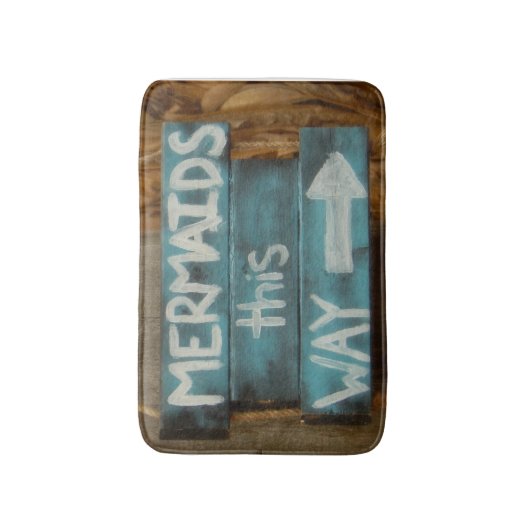 Mermaids op deze manier snijkunst badmat (Voorkant Verticaal)