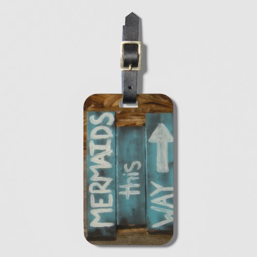 Mermaids op deze manier snijkunst bagagelabel (Voorkant (verticaal))