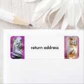 mermaids op het etiket van het retouradres (Insitu)