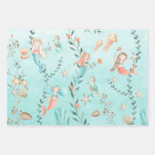 Mermaids Partij bij het Caraïbisch Blauw Zee Inpakpapier Vel (Voorkant 2)