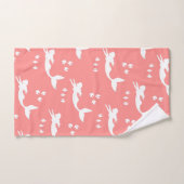 Mermaids Pattern Coral and White Towel Set Bad Handdoek (Handdoek)