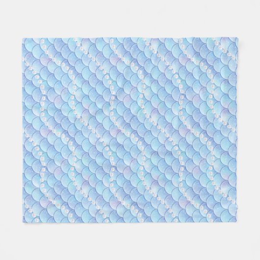 Mermaids & Pearls Patroon Fleece Deken (Voorkant (Horizontaal))