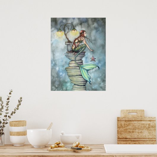 Mermaid's Perch Poster van Molly Harrison (Keuken)