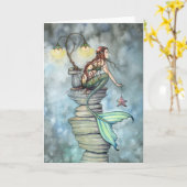 Mermaid's Perch Wenskaart beroemd gemaakt door Mol Kaart (Gele Bloem)