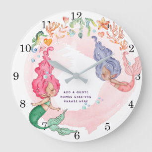 MERMAIDS Personalized Grote Klok