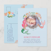 Mermaids Persoonlijke FOTO nodigt aankondiging uit Briefkaart (Voorkant / Achterkant)