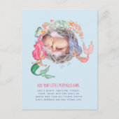 Mermaids Persoonlijke FOTO nodigt aankondiging uit Briefkaart (Voorkant)