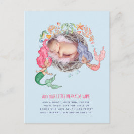 Mermaids Persoonlijke FOTO nodigt aankondiging uit Briefkaart