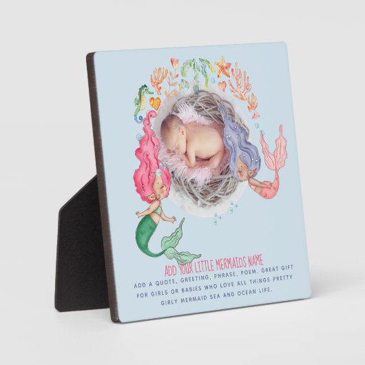 Mermaids PHOTO New Baby Fotoplaat (Voorkant)