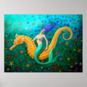 Mermaid's Ride-Magical Seahorse Poster (Voorkant)