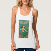 Mermaids Run This Reef | Funny Retro Coral Fish Tanktop (Voorkant)