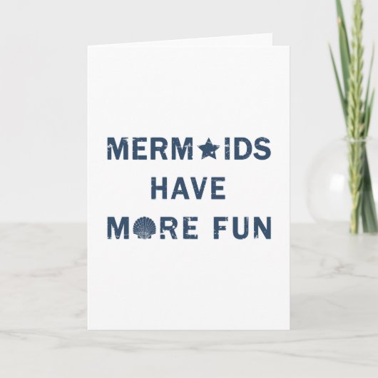 Mermaids Sea Mermaid Girl Funny Birthday Gift Idea Kaart (Voorkant)