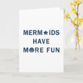 Mermaids Sea Mermaid Girl Funny Birthday Gift Idea Kaart (Gele Bloem)
