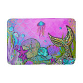 Mermaids & Sea Shells Under the Sea Sparkle Badmat (Voorkant)