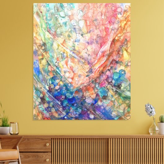 Mermaid's Shadow: Ocean Depths Canvas Afdruk (Insitu (Woonkamer))