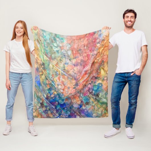 Mermaid's Shadow: Ocean Depths Fleece Deken (In situ)