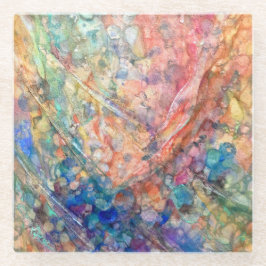 Mermaid's Shadow: Ocean Depths Glazen Onderzetter