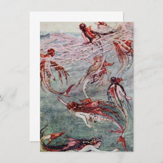 Mermaids Spelen in het Zee (Voorkant / Achterkant)