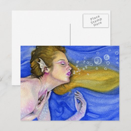 Mermaid's Summer Dream Briefkaart (Voorkant / Achterkant)