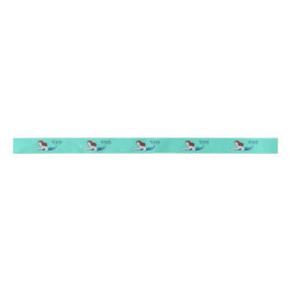 Mermaids Swimming Turquoise Mint Satin Ribbon Satijnen Lint