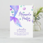 Mermaids Tail onder de Birthday-Zee Kaart (Staand voorkant)