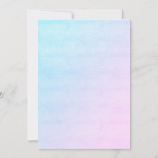 Mermaids Tail Oneder Zee 1e verjaardag Kaart (Achterkant)