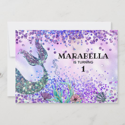 *~* Mermaid's Tail - Regenboogfeest Kaart (Voorkant)