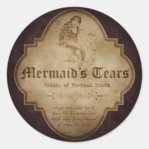 Mermaid's Tears Apothecary Ronde Sticker