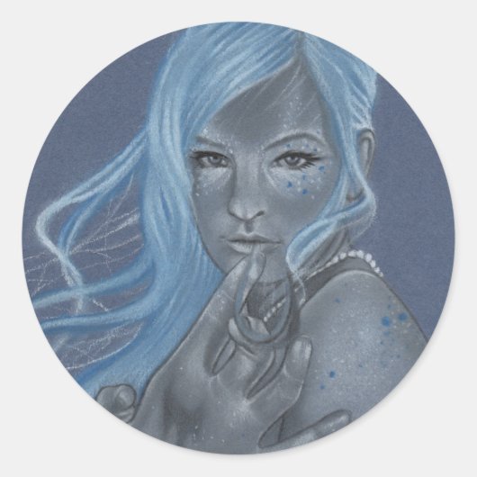 Mermaid's Touch-Sticker Ronde Sticker (Voorkant)