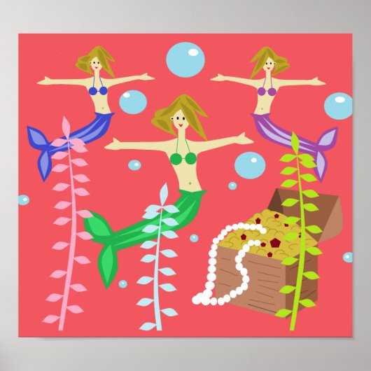 Mermaids' Treasure Poster (Voorkant)