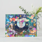 Mermaids under the Zee Mermaid Bash PHOTO Party Kaart (Staand voorkant)