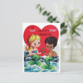  Mermaids Valentijn Briefkaart (Staand voorkant)