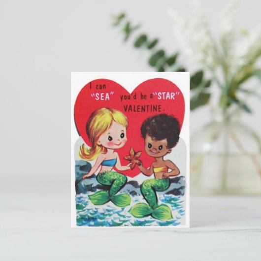  Mermaids Valentijn Briefkaart (Staand voorkant)