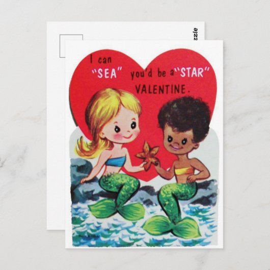  Mermaids Valentijn Briefkaart (Voorkant / Achterkant)