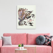 Mermaids  Victoriaans illustratie Canvas Afdruk (Insitu (Woonkamer))