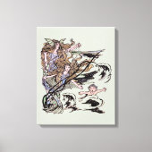 Mermaids  Victoriaans illustratie Canvas Afdruk (Voorkant)