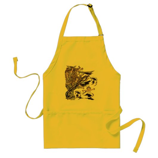 Mermaids  Victoriaans illustratie Standaard Schort (Voorkant)